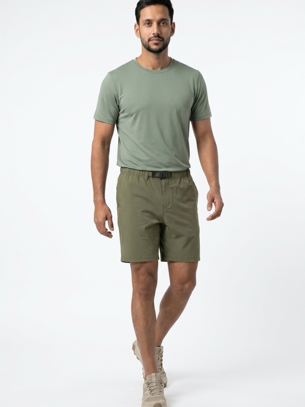 Merrell Men's 34 (32) Waist Olive Hiking Outdoor Cargo Utility 5 Pocket Shorts